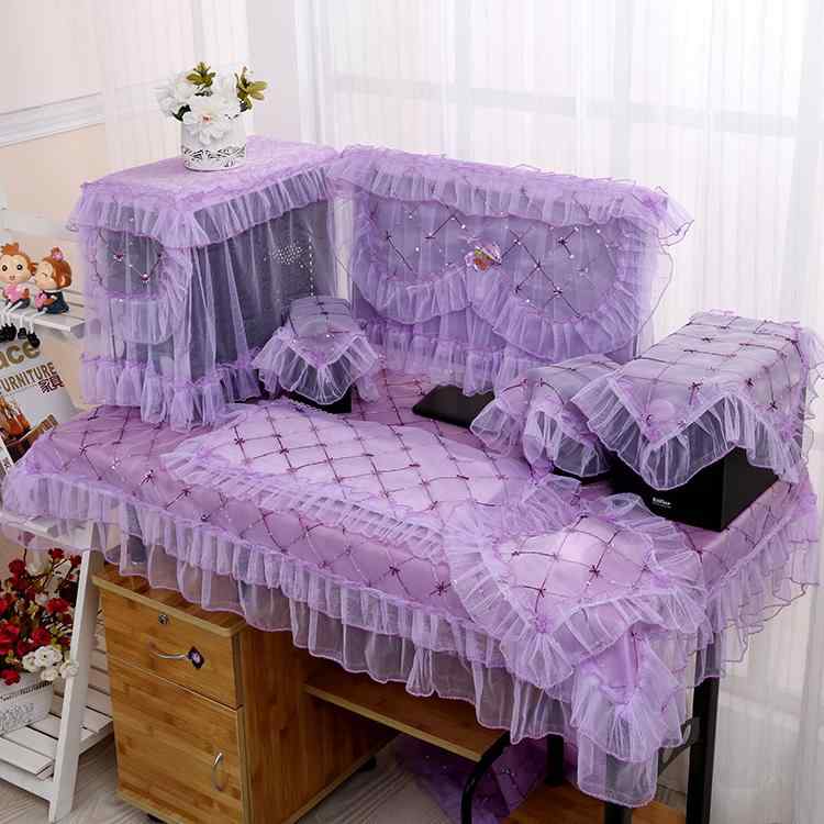 パソコン カバー レース デスクトップ コンピュータカバー プリンターカバー セット 液晶 かわいい おしゃれ