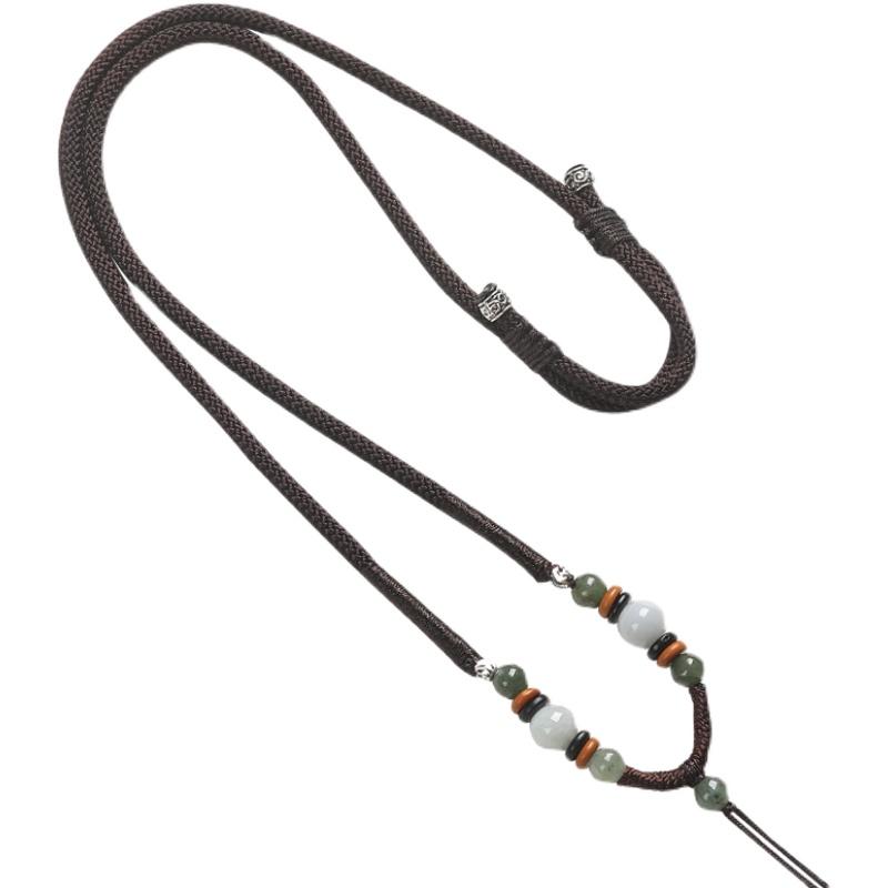 ネックレス 紐 ロープ メンズ レディース ペンダント 編み込み ストラップ アクセサリー 手芸 DIY ぶら下げ 首ひも プレゼント 記念日 シンプル おしゃ...