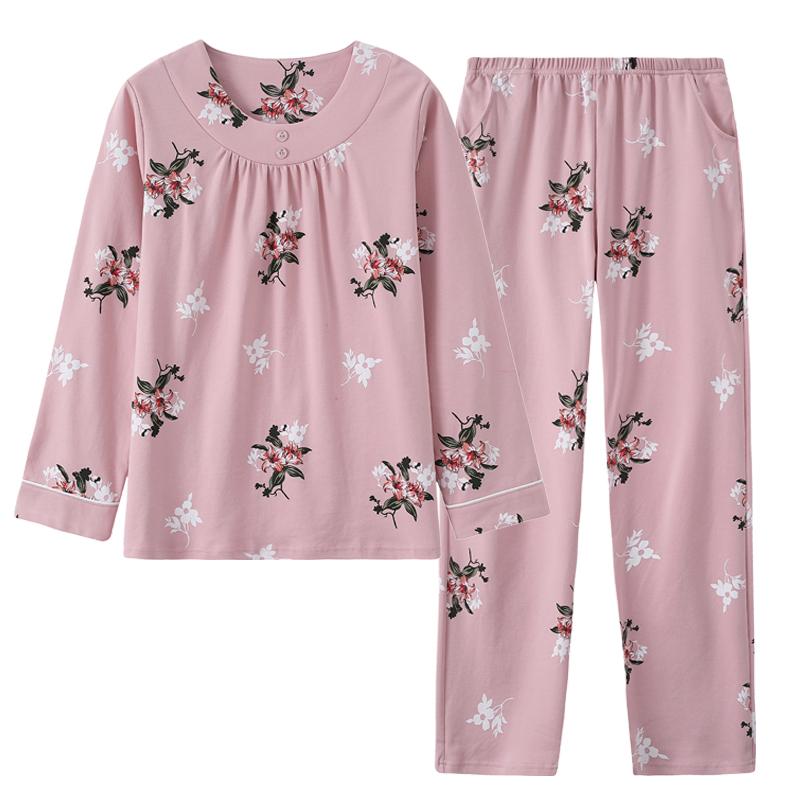 楽天way-ugoルームウェア 部屋着 レディース 長袖 婦人 ミセス 高齢者 パジャマ 綿 柔らかい ワックス 春秋