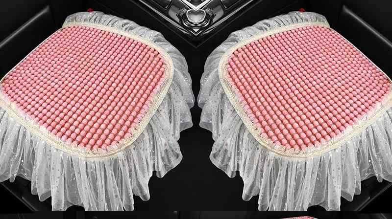 車 座席 シート カバー 夏 レディース フロント リア 座面 装飾 カー用品 アクセサリー 樹脂 パール レ..