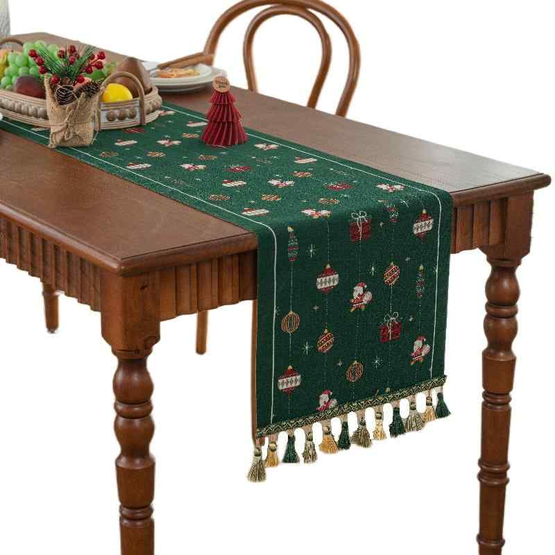 テーブルランナー テーブルセンター テーブルクロス クリスマス飾り ダイニングテーブル クリスマスシーン レイアウト ライト 高級感 アメリカン サイドボード 洗濯機不可
