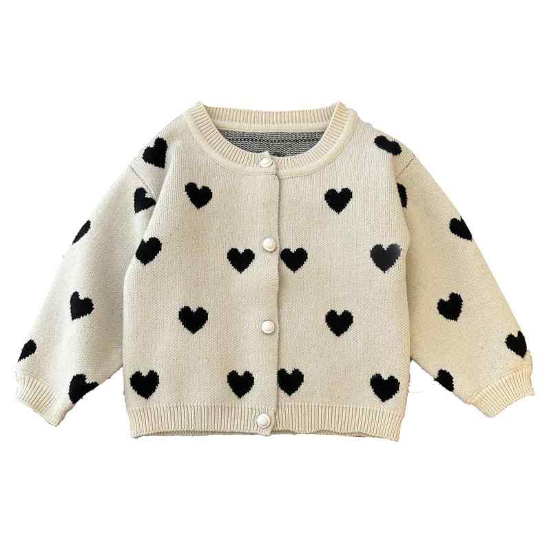 楽天way-ugoカーディガン キッズ 春秋 韓国 コーデ スタイル 女の子 セーター ニット ジャケット 春 かわいい 子供服 ハート シンプル カジュアル