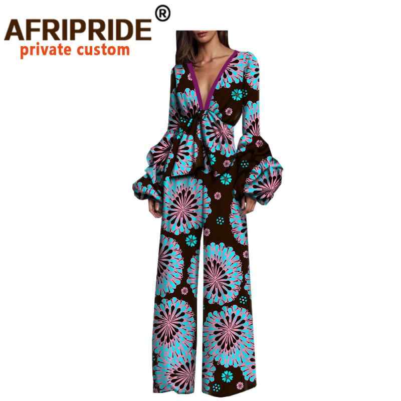 アフリカン ファッション レディース トップス カットソー シャツ スーツ セット ツーピース エスニック 女性 カジュアル ズボン パンツ ロング フィット スリム 春夏秋