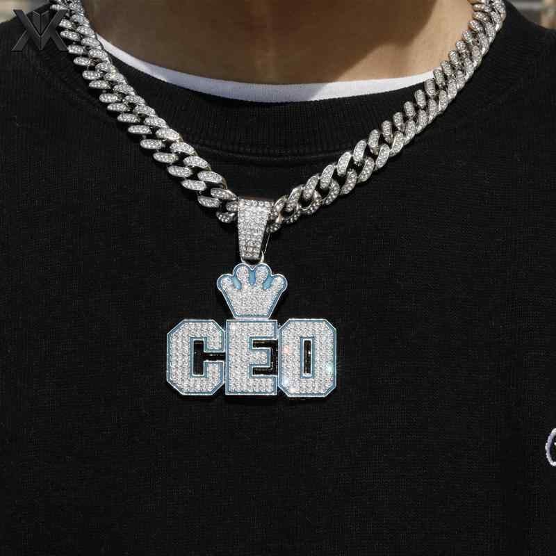 ネックレス メンズ アクセサリー レディース 極太 ヒップホップ クール クラウン ペンダント セット ナイトクラブ ショート キューバ チェーン 合金