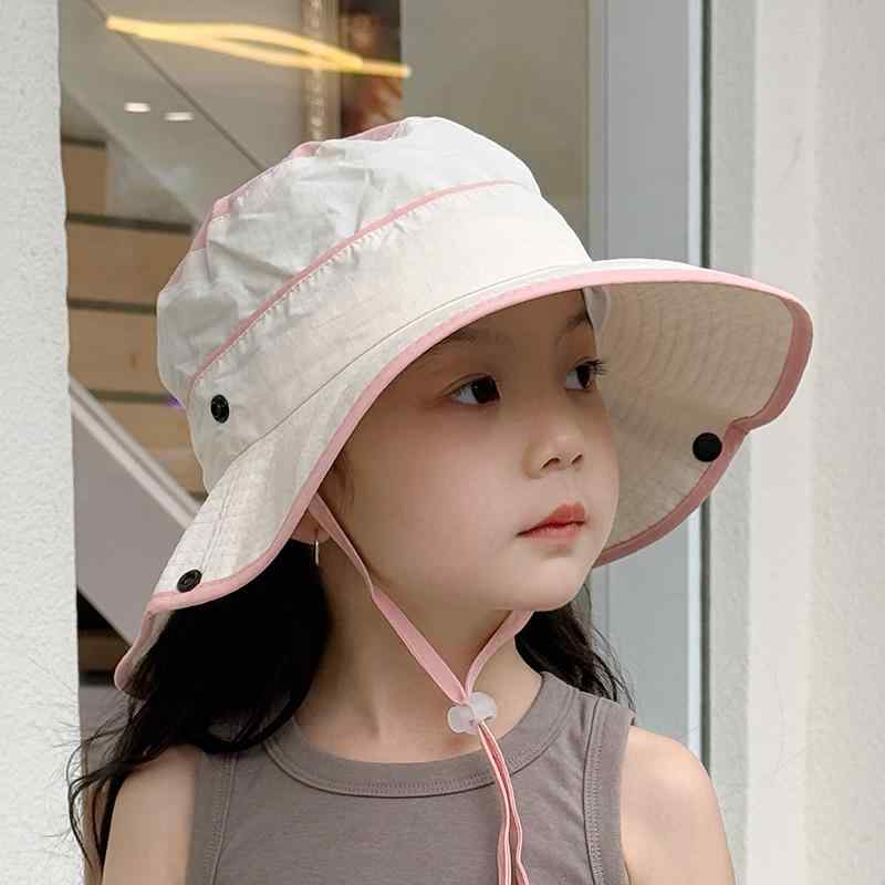 子供用 サンハット 夏 女の子 フィッシャーマン バケットハット 折りたたみ可能 速乾 薄型 つば広 サンバイザー 登山 帽子 キャンプ 選べるカラー