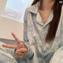 way-ugoで買える「ルームウェア レディース 部屋着 パジャマ 春秋 ガーリー おしゃれ 長袖 薄手 韓国 前開き 大きいサイズ 無地 花柄 ドット 水玉 ヒョウ柄 パープル ブラウン ブラック」の画像です。価格は5,469円になります。