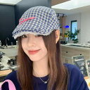 ハンチング ベレー帽 帽子 レディース デニム レース 春秋 かわいい カジュアル 小顔効果 日よけ 青 黒 チェック