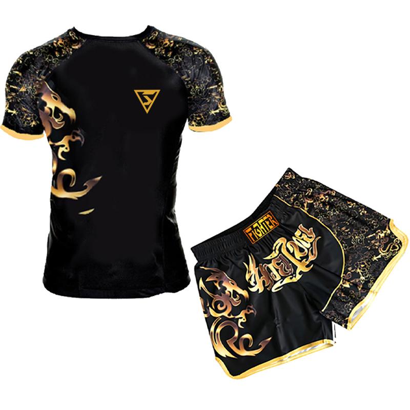 ボクサーパンツ スポーツトランクス 格闘技パンツ Tシャツ 速乾 上下セット ムエタイパンツ トレーニングウェア スポーツウェア メンズ レディース キッズ