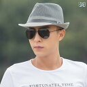 麦わら帽子 メンズ ストローハット 春夏 中折れハット 旅行 日よけ 通気性 ジャズ ブリティッシュ カジュアル グレー ベージュ キャメル