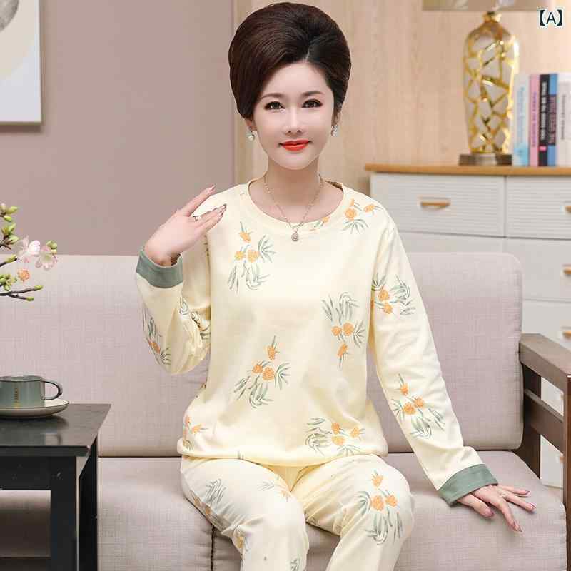 楽天way-ugoルームウェア 部屋着 レディース 長袖 婦人 ミセス 高齢者 パジャマ 春秋 綿 ホーム 服 大きいサイズ プルオーバー ママ カジュアル 薄手 スーツ 屋外 着用 可能