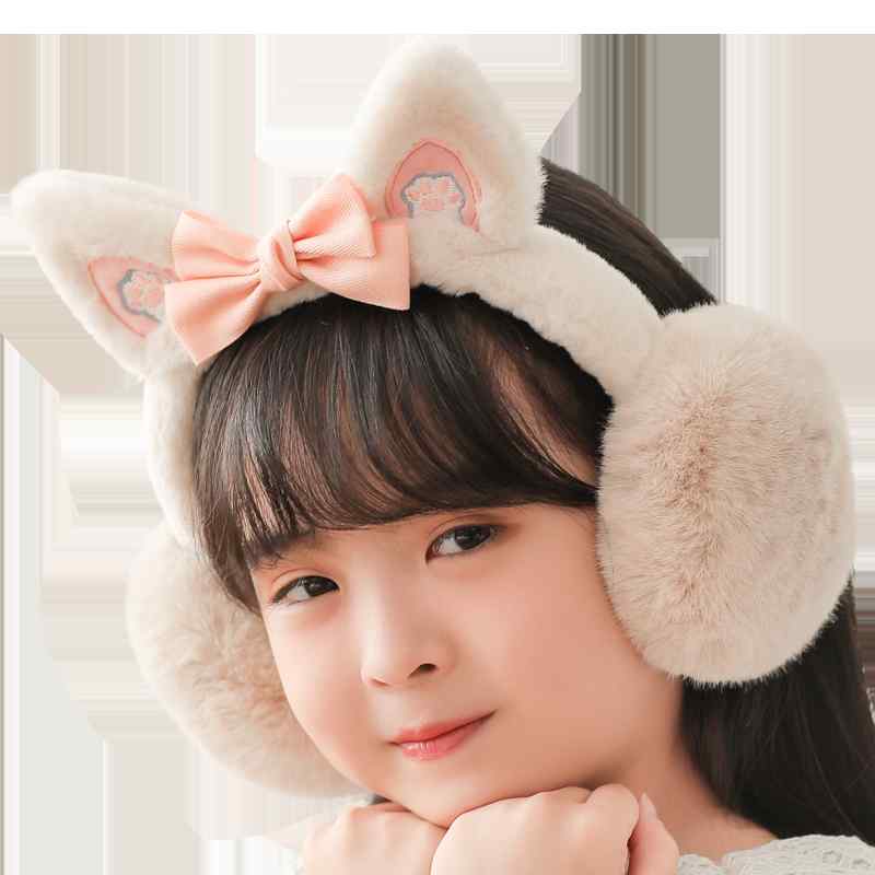 かわいい イヤーマフ 子供 キッズ 男の子 女の子 冬 白 ピンク 青 うさぎ リボン 恐竜 耳当て ウォーマ..