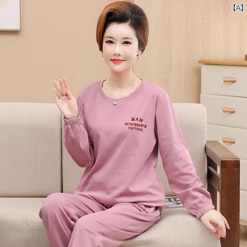 楽天way-ugoルームウェア 部屋着 レディース 長袖 婦人 ミセス 高齢者 パジャマ 綿 秋冬 薄手 大きめ サイズ セット パープル グレー グリーン