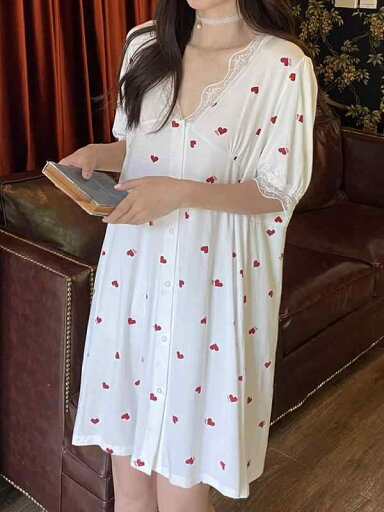 ネグリジェ パジャマ レディース かわいい 夏 甘くて 素敵 ピーチ ハート 半袖 寝間着 レディース 夏 薄手 モーダル い 風 カーディガン ホーム サービス ネグリジェ パジャマ レディース かわいい 夏 甘くて 素敵 ピーチ ハート 半袖 寝間着 レディース 夏 薄手 モーダル い 風 カーディガン ホーム サービス