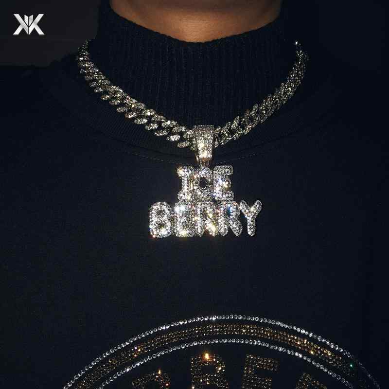 ネックレス メンズ アクセサリー レディース 極太 ヒップホップ キューバ チェーン ショート ペンダント セット シルバー 合金 ラインストーン