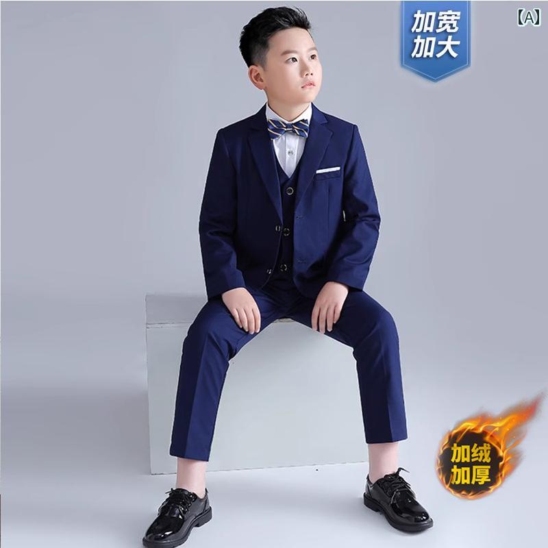 子供服 男の子 スーツ パーティー 発表会 衣装 お呼ばれ 入学式 卒業式 結婚式 セレモニー 冬 大きめサ..