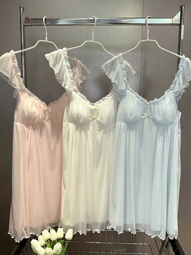 パジャマ フェアリー サスペンダー 寝間着 女性 夏 薄手 メッシュ 胸パッド ホーム 服 ワンピース パジャマ フェアリー サスペンダー 寝間着 女性 夏 薄手 メッシュ 胸パッド ホーム 服 ワンピース