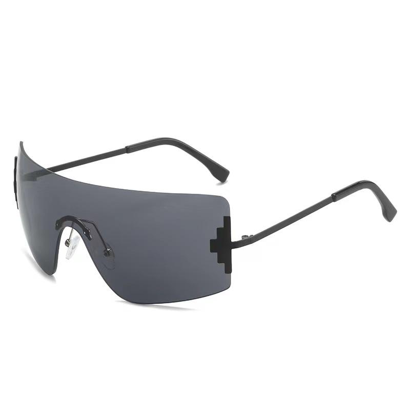 サングラス かっこいい クールピンク サングラス 女性 アメリカ 個性 フレームレス ワンピース メガネ 未来的 ユニセックス