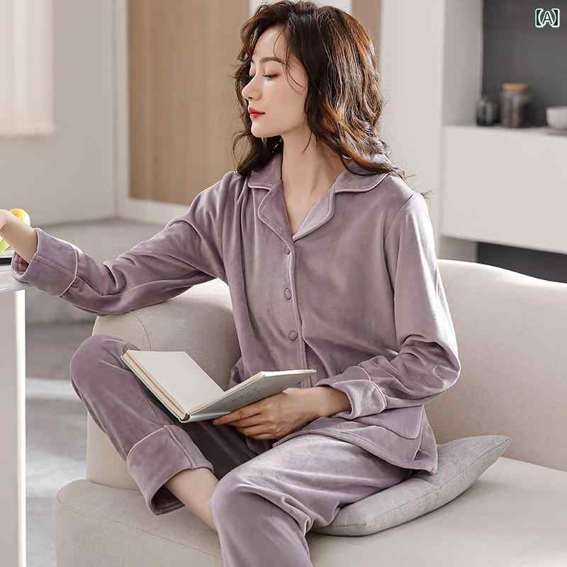 楽天way-ugoルームウェア 部屋着 レディース 長袖 婦人 ミセス 高齢者 アイランド ベルベット パジャマ 春夏 薄手 家庭 服 大きいサイズ 暖かい スーツ