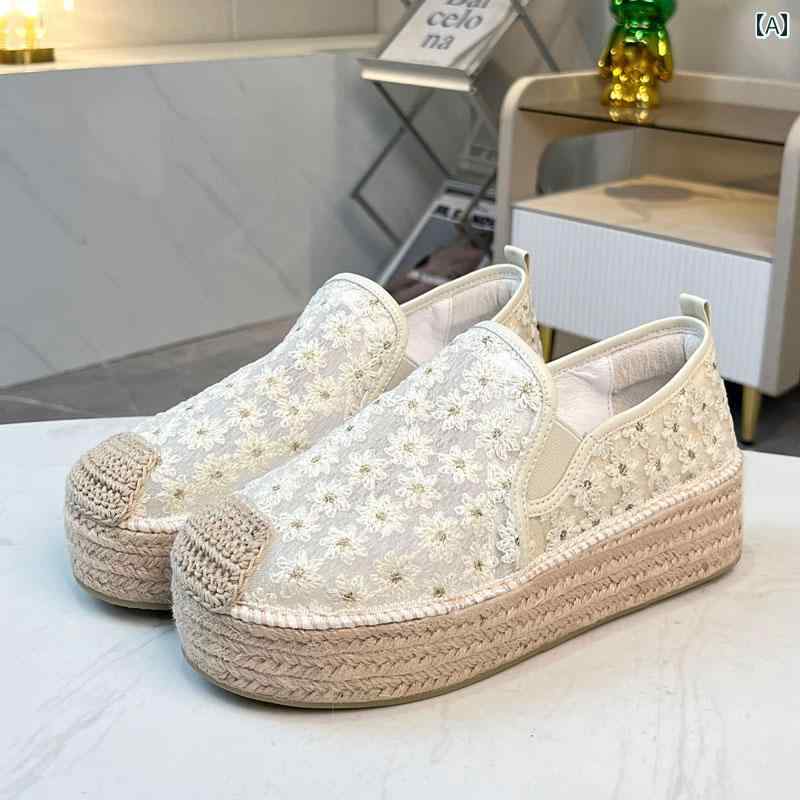 エスパドリーユ レディース スリッポン エスニック ぺたんこ フラットシューズ 歩きやすい 厚底 メッシ..