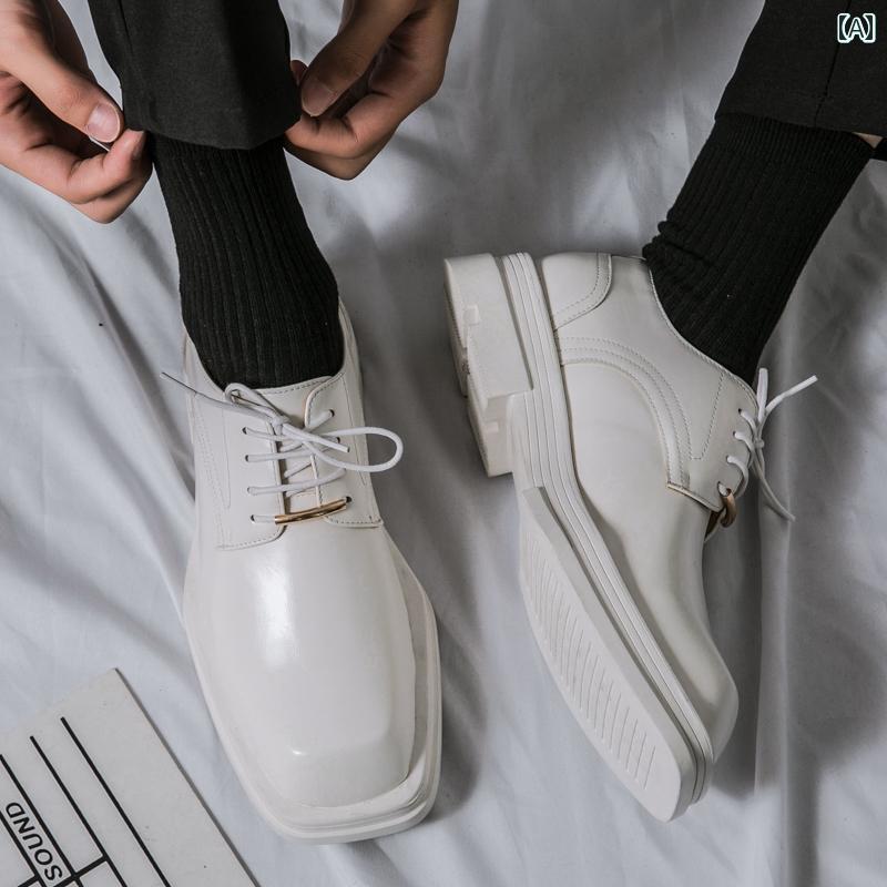 メンズ カジュアル ビジネス オフィス 紳士 レザーシューズ 革靴 パーティ マルチシーン ブリティッシュ スタイリッシュ オックスフォード スクエアトゥ