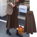 マタニティ スカート 秋冬 アウター ミドル丈 プラス フリース スカート ハイウエスト 着痩せ お腹 サポート aライン アンブレラ 妊婦 ファッション レデ...