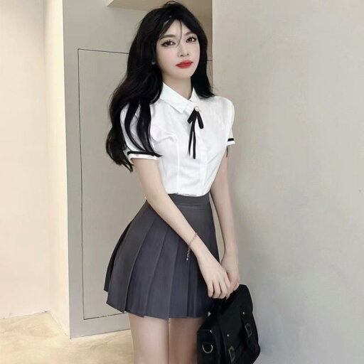 キャバドレス カレッジクラス 制服 女性用 夏 白 半袖 夏 スチュワーデス 二点セット 蝶ネクタイ付きシャツ キャバドレス カレッジクラス 制服 女性用 夏 白 半袖 夏 スチュワーデス 二点セット 蝶ネクタイ付きシャツ