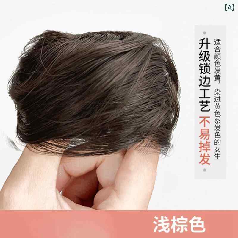 クリップ お団子 ウィッグ 韓国 レディース ハーフアップ シニヨン ヘアアクセサリー 装飾 つけ毛 髪留め ボリューム ワンタッチ 伸縮性 シンプル エレガント 黒 茶