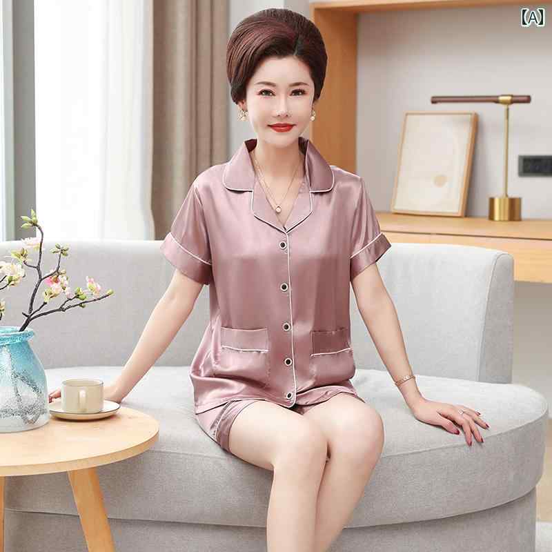 楽天way-ugoルームウェア 部屋着 レディース 半袖 婦人 ミセス 南極 パジャマ 夏 ショーツ 薄手 ママ ホーム 服 ツーピース スーツ パープル オレンジ ブルー