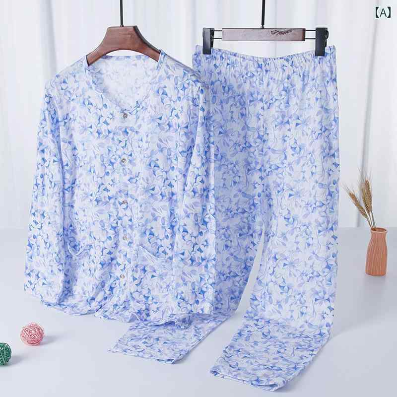 楽天way-ugoルームウェア 部屋着 レディース 長袖 婦人 ミセス 高齢者 綿 パジャマ セット 春夏 カーディガン ズボン パンツ 服装