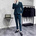メンズ スーツ セット ジャケット ブレザー ツーピース ズボン パンツ ロング スリム フィット 男性 パーティー ステージ パフォーマンス 司会 歌手 マジ...