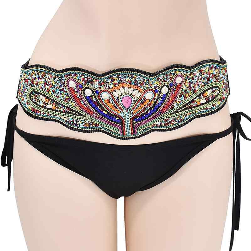 ウエスト バンド レディース モンゴル 民族 ガードル ドレス 女性用 夏 ボディシェイプ ベルト 緩くて タイト ベルト ライス ビーズ ダンス アクセサリー ジュエリー