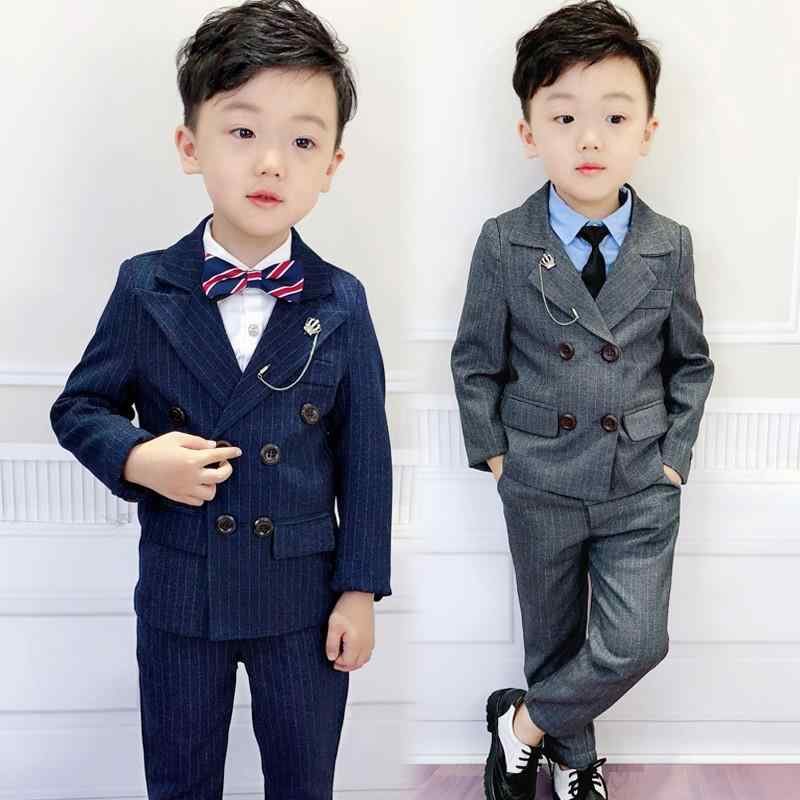 子供服 キッズ スーツ セット 男の子 おしゃれ ボーイズ 秋冬 英国 ホスト パフォーマンス ストライプ チェック ブリティッシュ コットンブレンド イベント