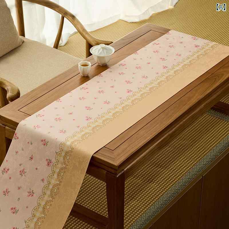 テーブルランナー センタークロス おしゃれ ハート ピンク 高級感 ティーテーブル 防水 テーブルクロス..