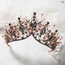 韓国 子供用 アクセサリー ヘアアクセサリー 王冠 クラウン ティアラ クリスタル 誕生日 ティアラ レトロ ショー フェアリー プリンセス ブラッククラウン ...