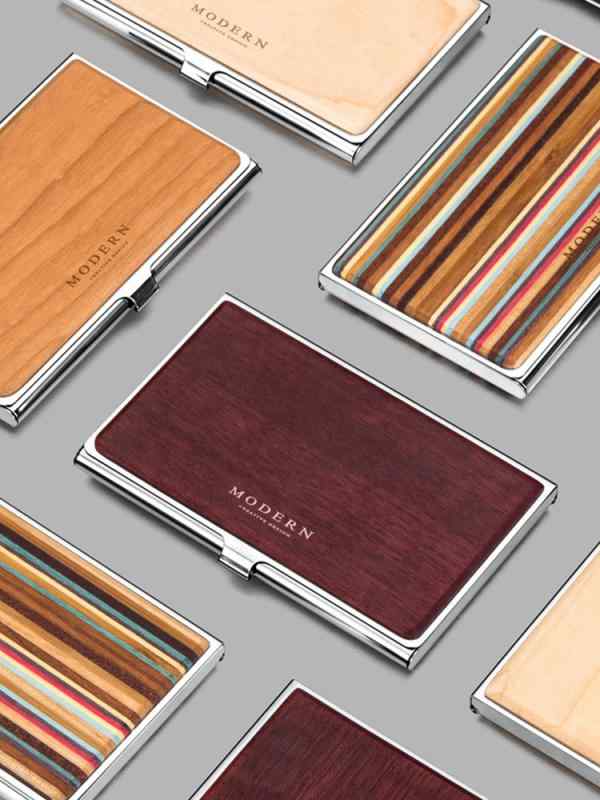 名刺入れ 薄型 レディース メンズ 豪華感のある センス の いい プレゼント おしゃれ ビジネス 木製 ステンレス スリム シルバー 虹色 カラフル 紫