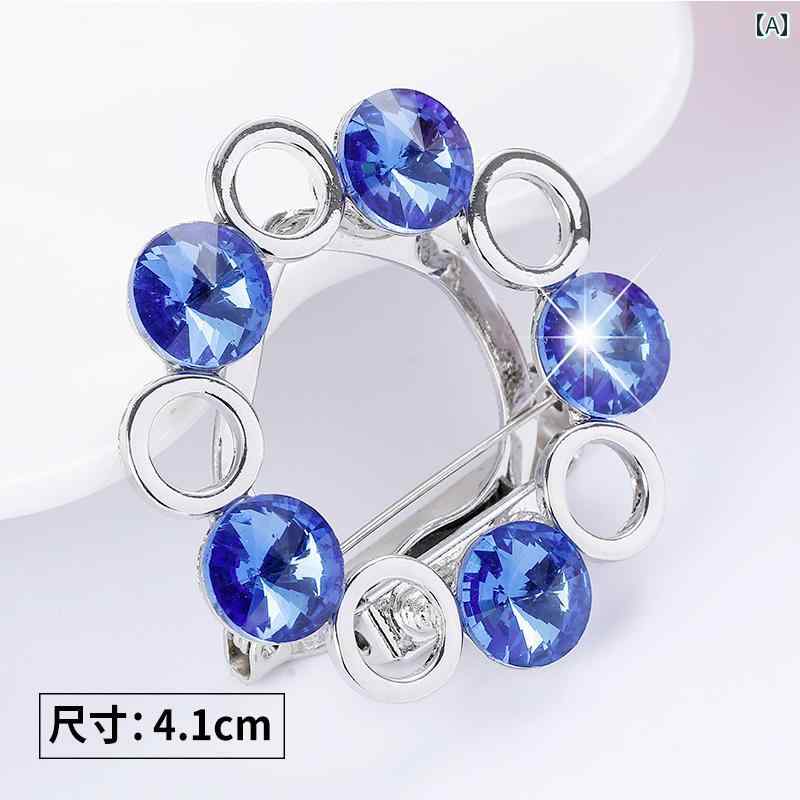 ブローチ 夏 滑りにくい T シャツ コーナー 結び目 バックル 裾 ファッション シルクスカーフ バックル デュアル 装飾 クリップ ジュエリー