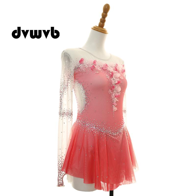 フィギュアスケート パフォーマンス 衣装 ゴージャス 新体操 レオタード アイス スケート パフォーマンス スケート 服 子供 大人 スカート