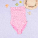 レディース 水着 おしゃれ 美 魅惑的 チューブトップ ワンピース 夏 ビーチ 日焼け防止 速乾 三角ビキニ バックレス カジュアル水着 ワイヤーと胸パッドなし