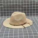 麦わら帽子 メンズ レディース ストローハット 春夏 中折れハット ブリティッシュ ジャズ ビーチ 日焼け防止 日よけ 旅行 ベージュ ブラウン ブラック