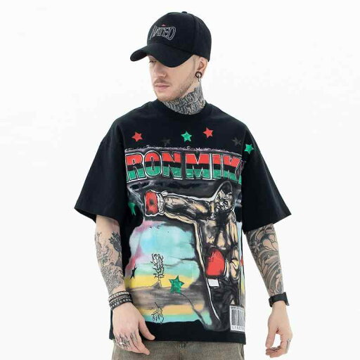 Tシャツ ストリート メンズ カジュアル おしゃれ ブラック ボクシング チャンピオン 英字 プリント ブラッド 半袖 ヒップ ホップ ヒップ ホップ 男性 シャツ 2024 ラウンドネック スプレー落書き風 Tシャツ ストリート メンズ カジュアル おしゃれ ブラック ボクシング チャンピオン 英字 プリント ブラッド 半袖 ヒップ ホップ ヒップ ホップ 男性 シャツ 2024 ラウンドネック スプレー落書き風