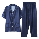 パジャマ ルームウェア セット ナイトウェア メンズ 春夏 薄手 夏 半袖 ズボン 冷感 ホーム 服