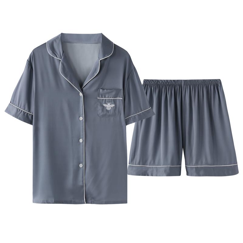 パジャマ ルームウェア セット ナイトウェア カップル レディース 夏 薄部 ホーム 服 メンズスーツ 冷感 半袖