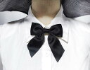 大きい リボン サテン ブローチ 装飾 シャツ ジャケット 安全ピン かわいい アクセサリー 韓国 ロリータ 黒 ピンク グレー ネックライン