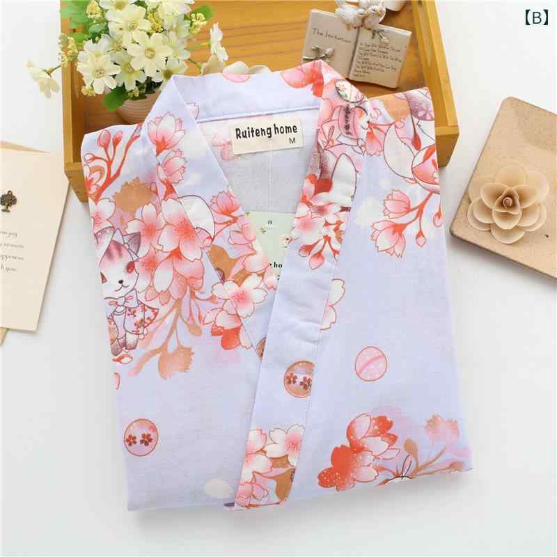 パジャマ ルームウェア メンズ レディース おしゃれ 春夏 薄手 綿 ガーゼ サウナ カップル 和風 着物 浴衣 カーディガン ピンク パープル オレンジ