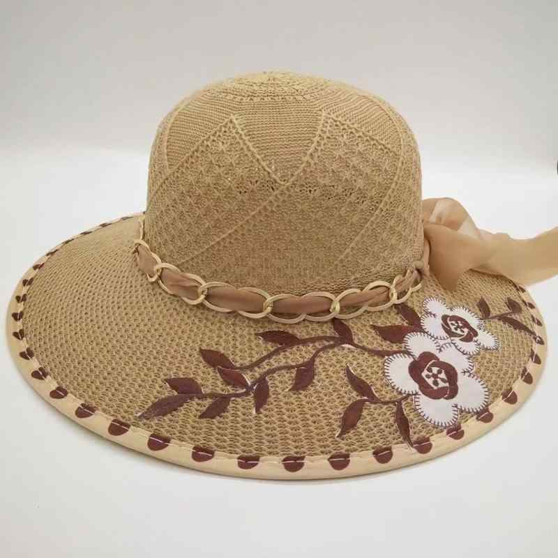 日よけ 帽子 レディース 夏 カジュアル 日よけ帽子 つば広 アップリケ ニット帽子 レディース 夏 韓国 日焼け防止 日よけ帽子