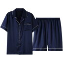 パジャマ ルームウェア セット ナイトウェア メンズ 夏 冷感 半袖 ショーツ ホーム 服 薄手 大きめ サイズ