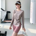 ヨガ ウェア トップス Tシャツ トレーニングウェア スポーツ 長袖 フィットネス ジム ランニング 速乾 快適 レディース