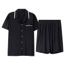 パジャマ ルームウェア セット ナイトウェア メンズ 夏 モーダル 半袖 ショーツ ホーム 薄手