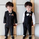 子供服 キッズ 男の子 スーツ セット おしゃれ ドレス 秋冬 英国 誕生日 イベント セレモニー 韓国 コットン ブリティッシュ シングルブレスト