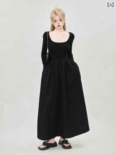 カジュアル 普段着 スクエアネック 夏服 スリムフィット ロングスカート 裾広がりタイプ エレガント 長袖 レディース プルオーバー カジュアル 普段着 スクエアネック 夏服 スリムフィット ロングスカート 裾広がりタイプ エレガント 長袖 レディース プルオーバー
